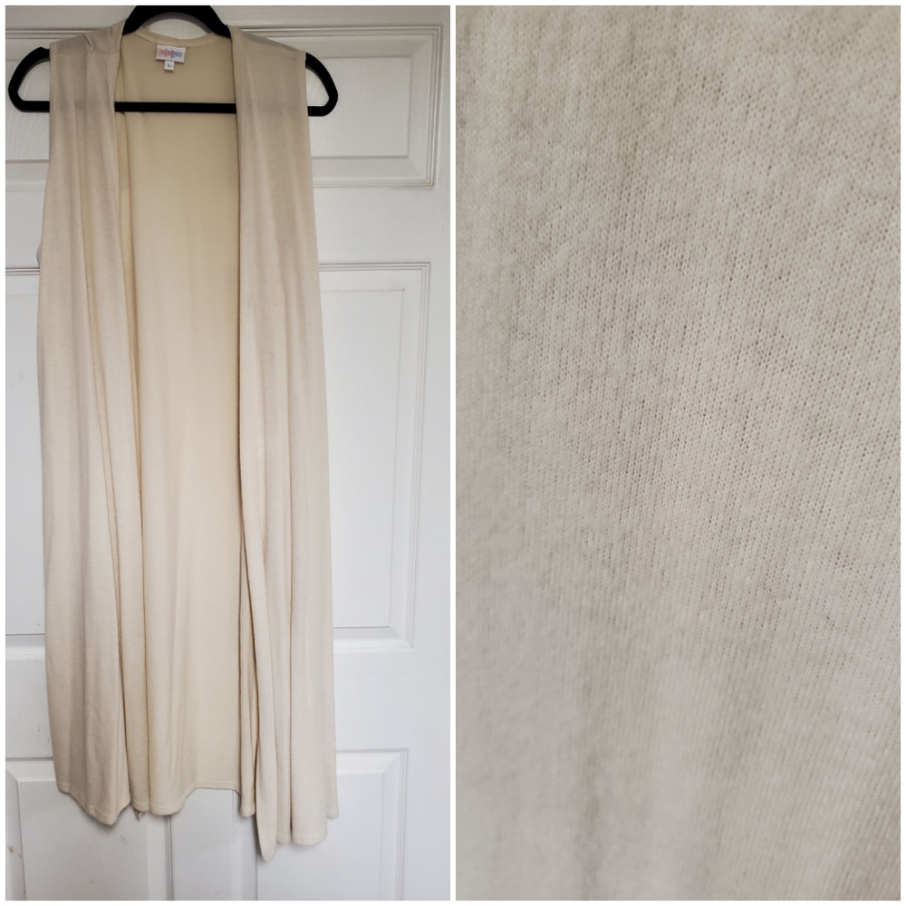 Soft ivory sweater Joy vest (retail size 14-16)